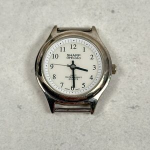 Sharp Watch Womens 30mm Silver Tone Optiglo Water Resistant Quartz New Battery
